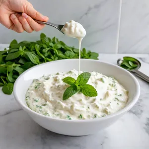 Рецепт Баклажаны гриль с мятным йогуртом и гранатом - Приготовление мятного йогурта
