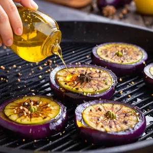 Рецепт Баклажаны гриль с соусом из кешью и лаймом - Маринование баклажанов