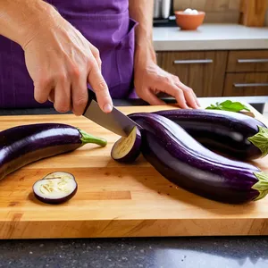 Рецепт Баклажаны гриль с соусом из мацони и зирой - Подготовка баклажанов