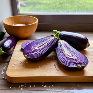 Рецепт Баклажаны гриль с соусом песто и кедровыми орешками - Подготовка баклажанов