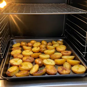 Рецепт Баранина с медово-апельсиновым маринадом и жареным картофелем - Запекание картофеля