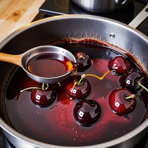 Рецепт Баранина с вишневым глазуром и запеченным картофелем - Приготовление вишневого глазура