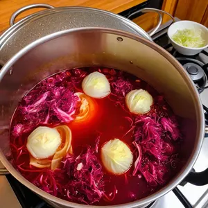 Рецепт Борщ с фенхелем и утиной грудкой - Варка борща