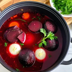Рецепт Борщ с копченой говядиной и вишней - Завершение приготовления