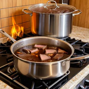 Рецепт Борщ с копченой грудинкой и яблоком - Приготовление бульона