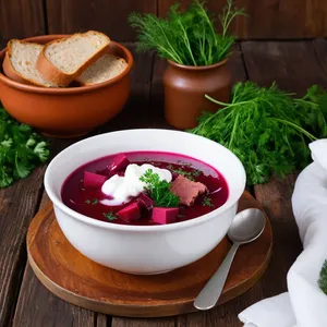 Рецепт Борщ с копченой свининой и имбирем - Настаивание и подача