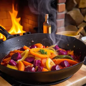Рецепт Борщ с копченым сыром и чесноком - Пассеровка овощей