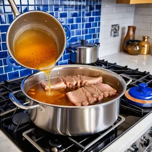 Рецепт Борщ с тыквой и свиными ребрышками - Приготовление бульона