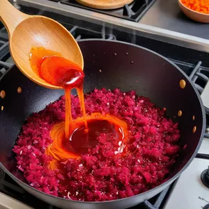 Рецепт Борщ с уткой и грушей - Пассеровка овощей