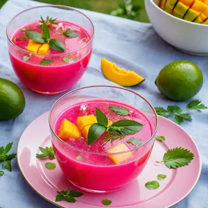 Рецепт Ботвинья с манго и лаймом - Подача
