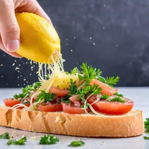 Рецепт Брускетты с анчоусами и лимонным цедрой - Добавление цедры