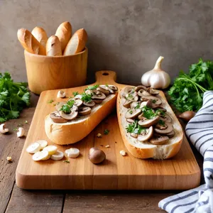 Рецепт Брускетты с грибами и трюфельным маслом - Подготовка ингредиентов