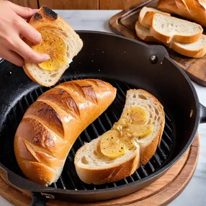 Рецепт Брускетты с грибами и трюфельным маслом - Подготовка брускетт