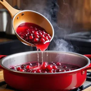 Рецепт Брускетты с камамбером и клюквенным соусом - Приготовление клюквенного соуса