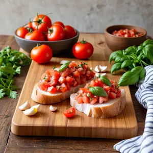 Рецепт Брускетты с курицей и соусом барбекю - Подготовка ингредиентов