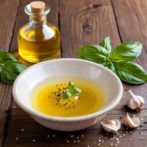 Рецепт Брускетты с печеным перцем и овечьим сыром - Приготовление чесночного масла