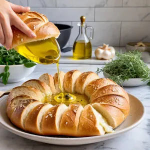 Рецепт Брускетты с вялеными томатами и козьим сыром - Ароматизация хлеба