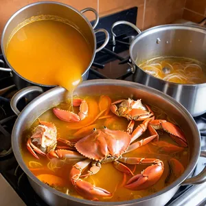 Рецепт Буйабес с крабом и кинзой - Приготовление краба