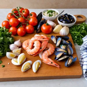 Рецепт Буйабес с шафраном и морепродуктами - Подготовка ингредиентов