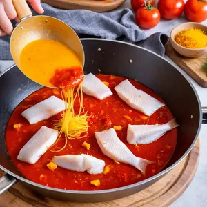 Рецепт Буйабес с шафраном и морепродуктами - Добавление рыбы и шафрана