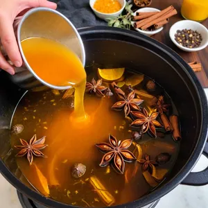 Рецепт Бульон для фо с анисом и кардамоном - Добавление специй