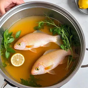 Рецепт Бульон из форели с можжевельником и лимоном - Финишная обработка