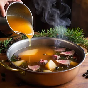 Рецепт Бульон из кабана с грушей и можжевельником - Варка бульона