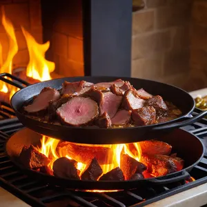 Рецепт Бульон из кабана с можжевельником и чесноком - Обжарка мяса