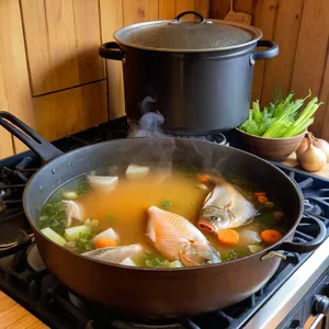 Рецепт Бульон из леща с можжевельником и грушей - Приготовление бульона