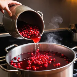 Рецепт Бульон из оленины с брусникой и розмарином - Добавление брусники
