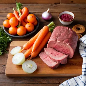 Рецепт Бульон с говядиной и черным перцем - Подготовка мяса и овощей