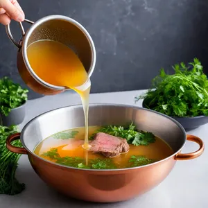 Рецепт Бульон с говядиной и черным перцем - Фильтрация и подача