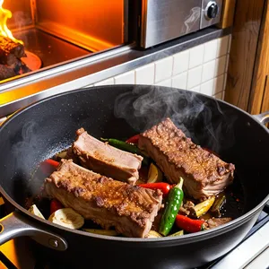 Рецепт Бульон с кимчи и свиными ребрышками - Обжаривание основы
