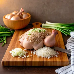 Рецепт Бульон с копченой курицей и лапшой соба - Подготовка ингредиентов