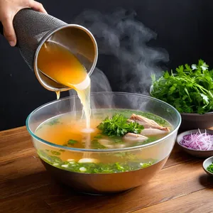Рецепт Бульон с уткой и звездчатым анисом - Фильтрация и подача
