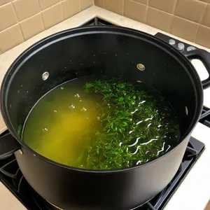Рецепт Бульон с водорослями комбу и кунжутным маслом - Приготовление бульона