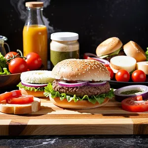 Рецепт Бургер с говядиной, копченой моцареллой и соусом песто - Подготовка ингредиентов