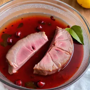 Рецепт Буженина с мёдом и хреном в вишнёвом маринаде - Маринование мяса