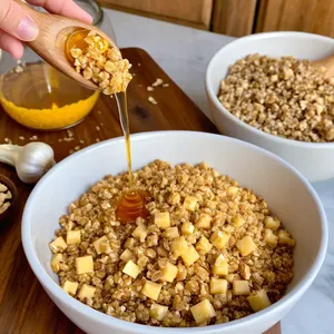 Рецепт Буженина с мёдом и копчёным сыром в ореховой корочке - Приготовление начинки