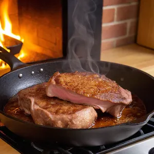 Рецепт Буженина с облепиховым соусом и кардамоном - Обжарка мяса