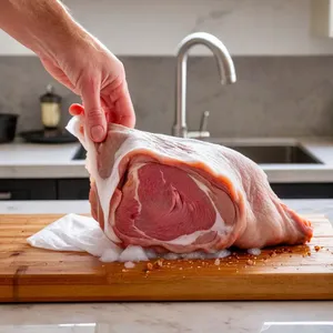 Рецепт Буженина с вишнёвым соусом и душистым перцем - Подготовка мяса