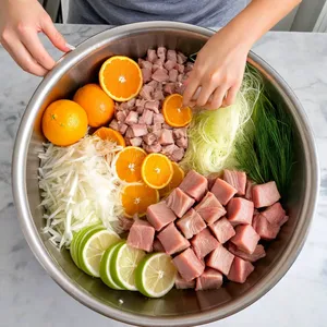Рецепт Домашняя колбаса с апельсином и фенхелем - Приготовление фарша