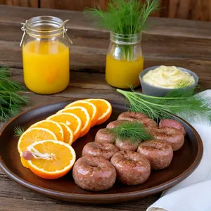 Рецепт Домашняя колбаса с апельсином и фенхелем - Подача