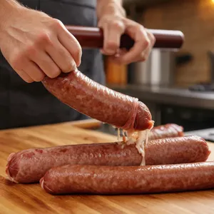 Рецепт Домашняя колбаса с черносливом и кориандром - Формирование колбас