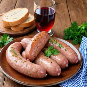 Рецепт Домашняя колбаса с чесноком и зеленью - Охлаждение и подача