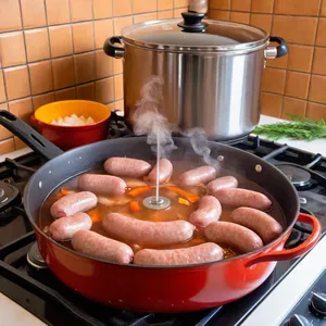 Рецепт Домашняя колбаса с грушей и кардамоном - Варка колбас