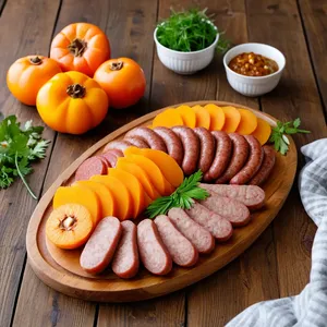 Рецепт Домашняя колбаса с хурмой и карри - Подача и охлаждение