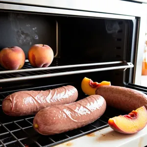 Рецепт Домашняя колбаса с персиком и бадьяном - Термическая обработка