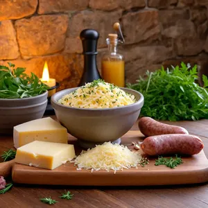 Рецепт Домашняя колбаса с сыром и пряными травами - Подготовка ингредиентов