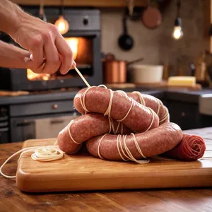 Рецепт Домашняя колбаса с сыром и пряными травами - Формирование колбасок